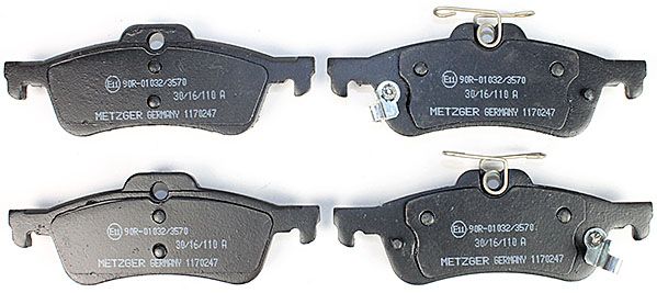 Bremsbelagsatz, Scheibenbremse METZGER 1170247 GREENPARTS f&uuml;r TOYOTA