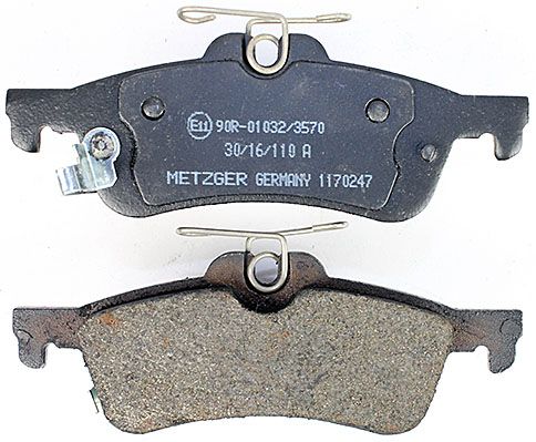 Bremsbelagsatz, Scheibenbremse METZGER 1170247 GREENPARTS f&uuml;r TOYOTA