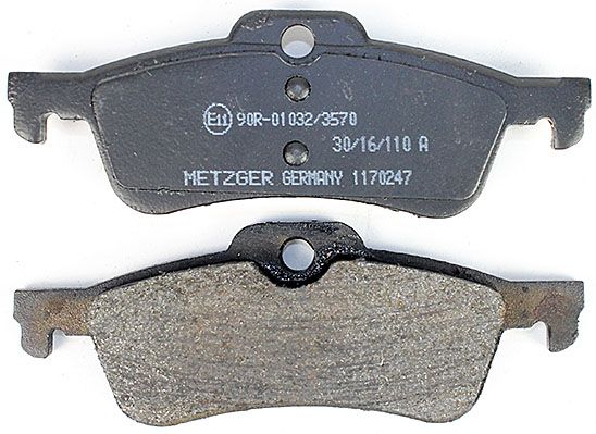 Bremsbelagsatz, Scheibenbremse METZGER 1170247 GREENPARTS f&uuml;r TOYOTA