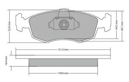 Bremsbelagsatz, Scheibenbremse METZGER 1170249 f&uuml;r FIAT RENAULT, Vorderachse