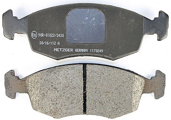 Bremsbelagsatz, Scheibenbremse METZGER 1170249 f&uuml;r FIAT RENAULT, Vorderachse