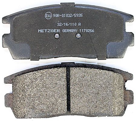 Bremsbelagsatz, Scheibenbremse METZGER 1170256 f&uuml;r OPEL, Hinterachse