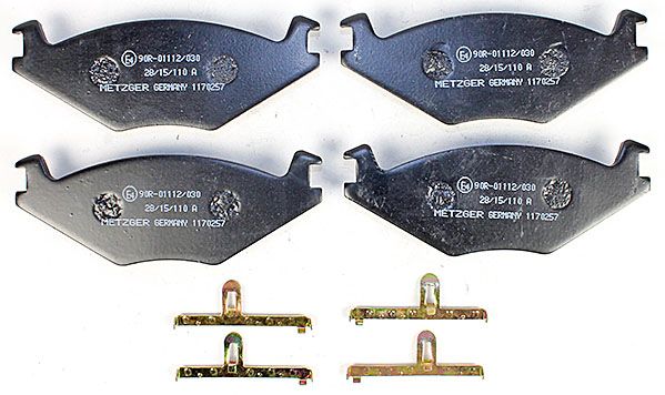 Bremsbelagsatz, Scheibenbremse METZGER 1170257 f&uuml;r VAG, Vorderachse