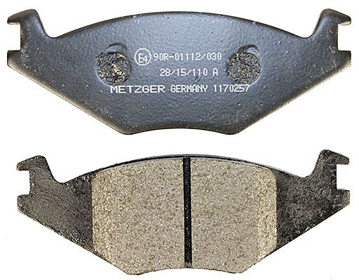Bremsbelagsatz, Scheibenbremse METZGER 1170257 f&uuml;r VAG, Vorderachse