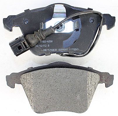 Bremsbelagsatz, Scheibenbremse METZGER 1170263 f&uuml;r VAG, Vorderachse