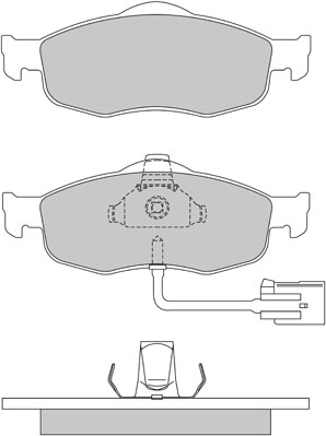 Bremsbelagsatz, Scheibenbremse METZGER 1170267 f&uuml;r FORD, Vorderachse