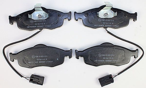 Bremsbelagsatz, Scheibenbremse METZGER 1170267 f&uuml;r FORD, Vorderachse