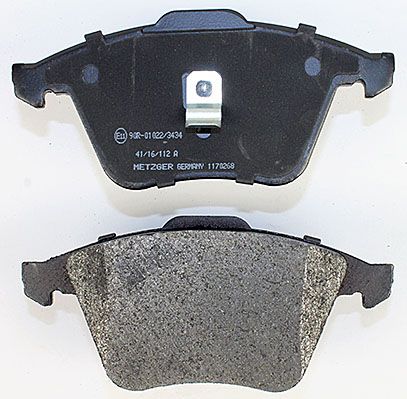 Bremsbelagsatz, Scheibenbremse METZGER 1170268 f&uuml;r VAG, Vorderachse