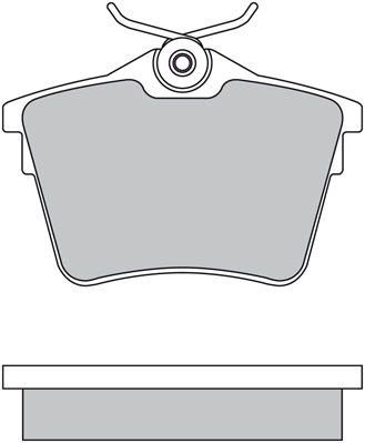 Bremsbelagsatz, Scheibenbremse METZGER 1170269 f&uuml;r PEUGEOT, Hinterachse