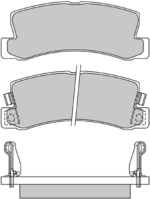 Bremsbelagsatz, Scheibenbremse METZGER 1170277 f&uuml;r TOYOTA, Hinterachse