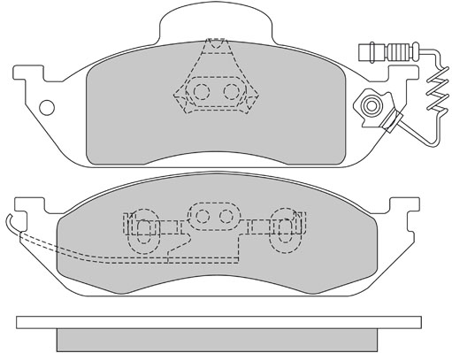 Bremsbelagsatz, Scheibenbremse METZGER 1170281 f&uuml;r MERCEDES-BENZ, Vorderachse