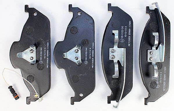 Bremsbelagsatz, Scheibenbremse METZGER 1170281 f&uuml;r MERCEDES-BENZ, Vorderachse