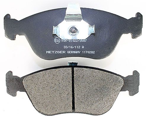 Bremsbelagsatz, Scheibenbremse METZGER 1170282 f&uuml;r VOLVO, Vorderachse