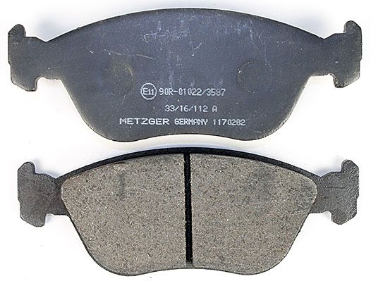 Bremsbelagsatz, Scheibenbremse METZGER 1170282 f&uuml;r VOLVO, Vorderachse