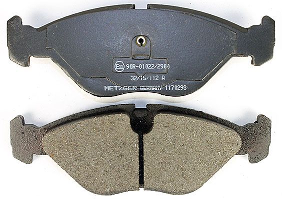 Bremsbelagsatz, Scheibenbremse METZGER 1170293 f&uuml;r SAAB, Vorderachse