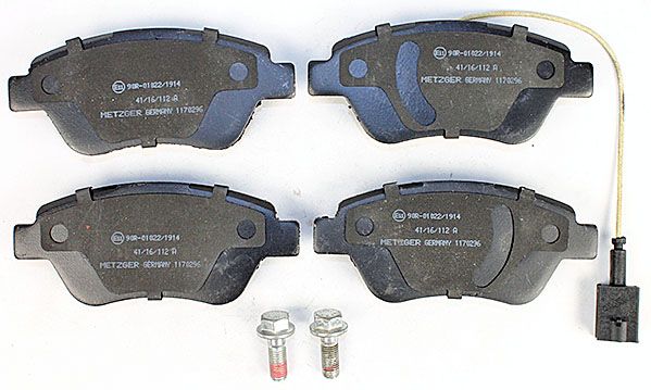 Bremsbelagsatz, Scheibenbremse METZGER 1170296 f&uuml;r FIAT PEUGEOT, Vorderachse