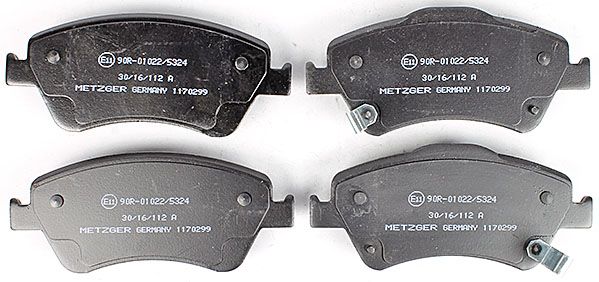Bremsbelagsatz, Scheibenbremse METZGER 1170299 GREENPARTS f&uuml;r TOYOTA