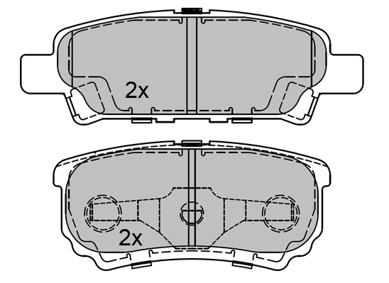Bremsbelagsatz, Scheibenbremse METZGER 1170306 f&uuml;r CITRO&Euml;N DODGE MITSUBISHI JEEP