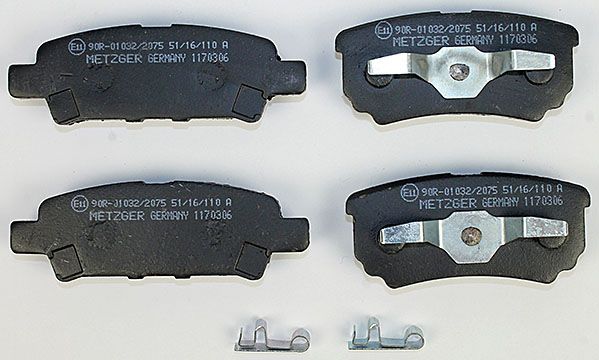 Bremsbelagsatz, Scheibenbremse METZGER 1170306 f&uuml;r CITRO&Euml;N DODGE MITSUBISHI JEEP