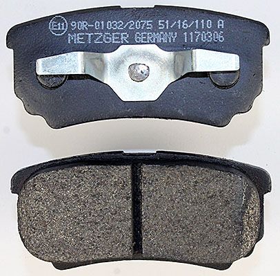 Bremsbelagsatz, Scheibenbremse METZGER 1170306 f&uuml;r CITRO&Euml;N DODGE MITSUBISHI JEEP