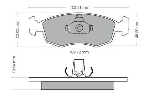 Bremsbelagsatz, Scheibenbremse METZGER 1170308 f&uuml;r FIAT, Vorderachse