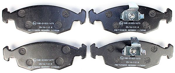Bremsbelagsatz, Scheibenbremse METZGER 1170308 f&uuml;r FIAT, Vorderachse