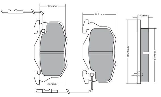 Bremsbelagsatz, Scheibenbremse METZGER 1170309 f&uuml;r PEUGEOT RENAULT, Vorderachse