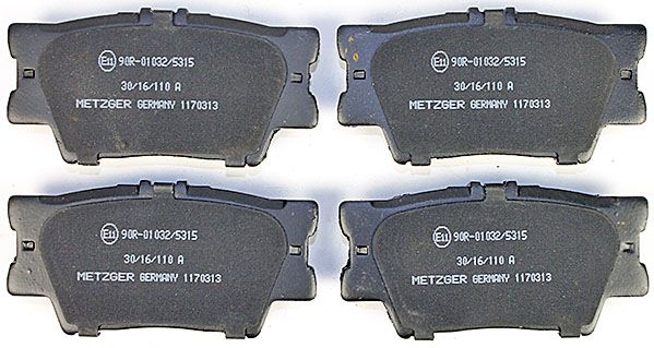 Bremsbelagsatz, Scheibenbremse METZGER 1170313 GREENPARTS f&uuml;r TOYOTA
