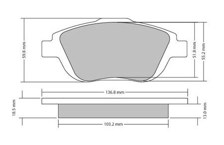 Bremsbelagsatz, Scheibenbremse METZGER 1170326 GREENPARTS f&uuml;r CITRO&Euml;N OPEL DS