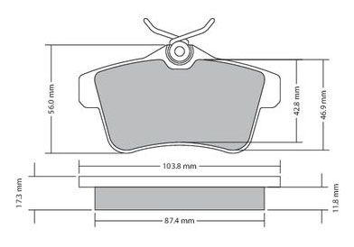 Bremsbelagsatz, Scheibenbremse METZGER 1170335 GREENPARTS f&uuml;r CITRO&Euml;N PEUGEOT
