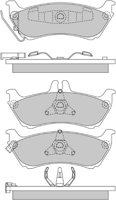 Bremsbelagsatz, Scheibenbremse METZGER 1170339 f&uuml;r MERCEDES-BENZ, Hinterachse