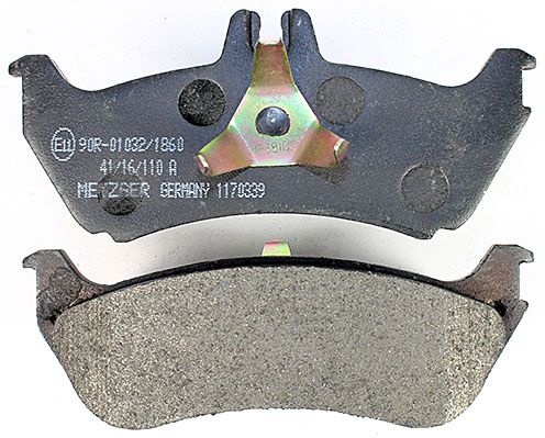Bremsbelagsatz, Scheibenbremse METZGER 1170339 f&uuml;r MERCEDES-BENZ, Hinterachse