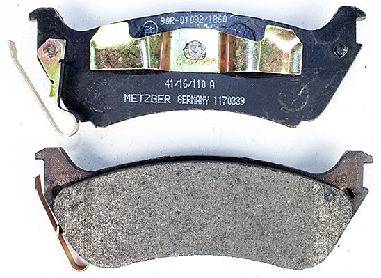 Bremsbelagsatz, Scheibenbremse METZGER 1170339 f&uuml;r MERCEDES-BENZ, Hinterachse