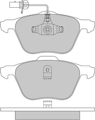 Bremsbelagsatz, Scheibenbremse METZGER 1170342 f&uuml;r FORD VAG, Vorderachse