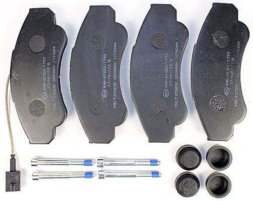 Bremsbelagsatz, Scheibenbremse METZGER 1170344 f&uuml;r CITRO&Euml;N FIAT PEUGEOT
