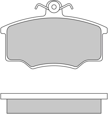 Bremsbelagsatz, Scheibenbremse METZGER 1170350 f&uuml;r AUDI VOLVO VAG, Vorderachse