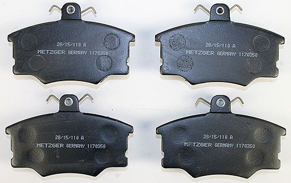 Bremsbelagsatz, Scheibenbremse METZGER 1170350 f&uuml;r AUDI VOLVO VAG, Vorderachse