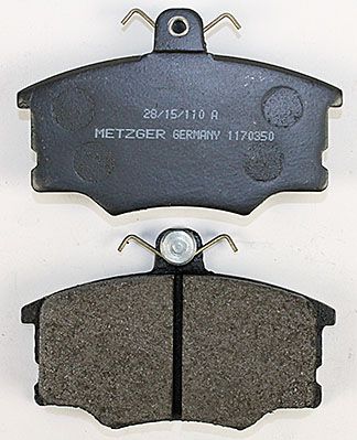 Bremsbelagsatz, Scheibenbremse METZGER 1170350 f&uuml;r AUDI VOLVO VAG, Vorderachse