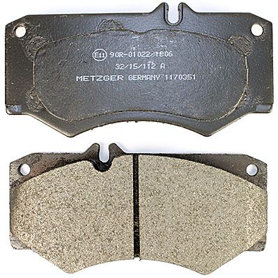 Bremsbelagsatz, Scheibenbremse METZGER 1170351 f&uuml;r MERCEDES-BENZ VAG
