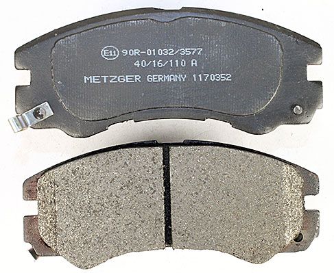 Bremsbelagsatz, Scheibenbremse METZGER 1170352 f&uuml;r OPEL, Vorderachse