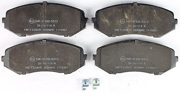 Bremsbelagsatz, Scheibenbremse METZGER 1170357 f&uuml;r SUZUKI, Vorderachse