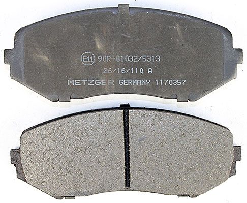 Bremsbelagsatz, Scheibenbremse METZGER 1170357 f&uuml;r SUZUKI, Vorderachse