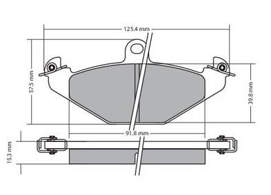 Bremsbelagsatz, Scheibenbremse METZGER 1170362 f&uuml;r RENAULT, Hinterachse