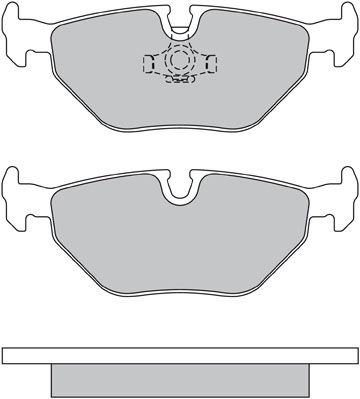 Bremsbelagsatz, Scheibenbremse METZGER 1170371 f&uuml;r BMW, Hinterachse