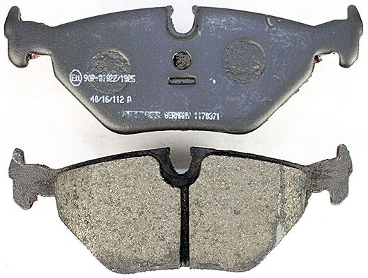 Bremsbelagsatz, Scheibenbremse METZGER 1170371 f&uuml;r BMW, Hinterachse
