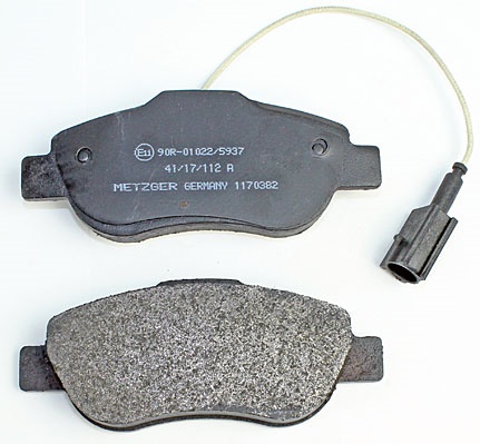 Bremsbelagsatz, Scheibenbremse METZGER 1170382 f&uuml;r FIAT FORD, Vorderachse