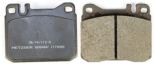 Bremsbelagsatz, Scheibenbremse METZGER 1170385 f&uuml;r MERCEDES-BENZ, Vorderachse
