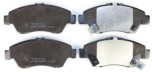 Bremsbelagsatz, Scheibenbremse METZGER 1170388 GREENPARTS f&uuml;r HONDA, Vorderachse