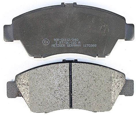 Bremsbelagsatz, Scheibenbremse METZGER 1170388 GREENPARTS f&uuml;r HONDA, Vorderachse