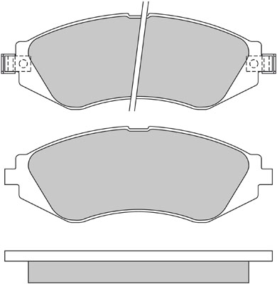 Bremsbelagsatz, Scheibenbremse METZGER 1170391 f&uuml;r DAEWOO, Vorderachse
